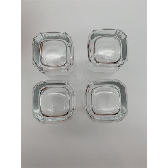 ARAMIS 4 Full Lead Crystal Quartet Tall Glasses in Original Box France Vintage - Picture 5 of 11